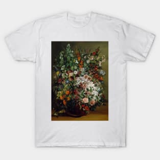 Bouquet of Flowers in a Vase by Gustave Courbet T-Shirt